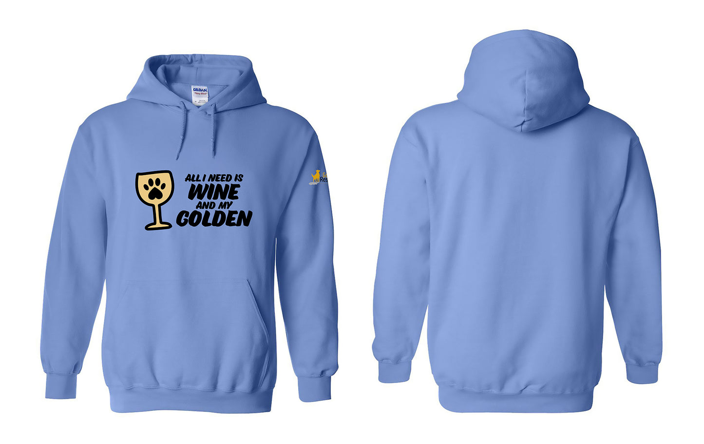 Hoodie - Wine & Golden