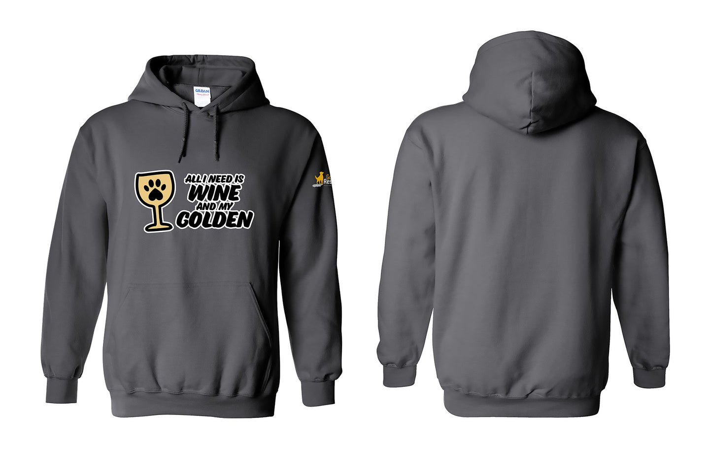 Hoodie - Wine & Golden