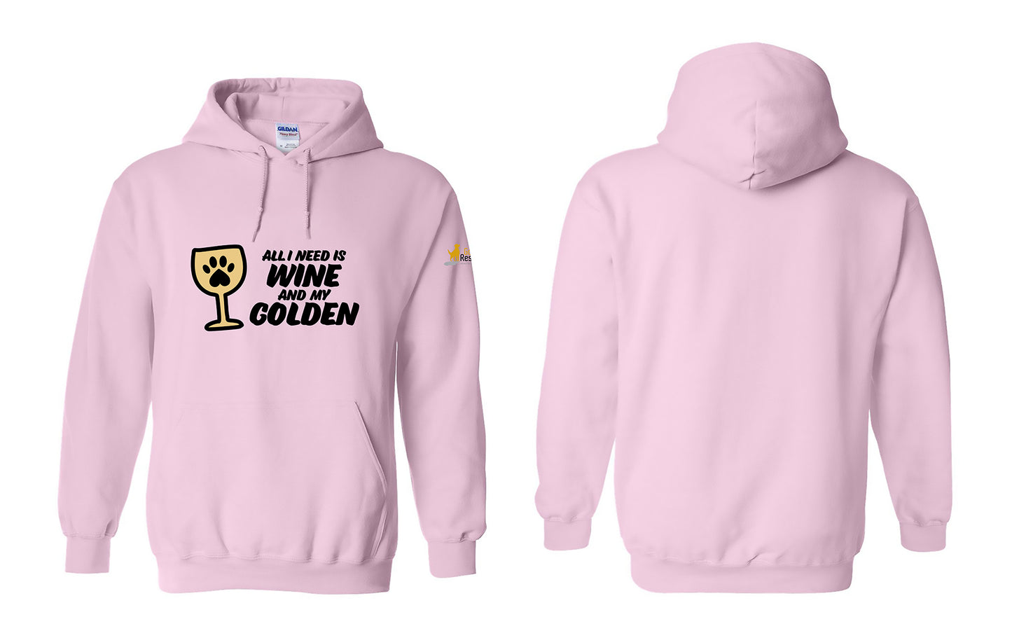 Hoodie - Wine & Golden