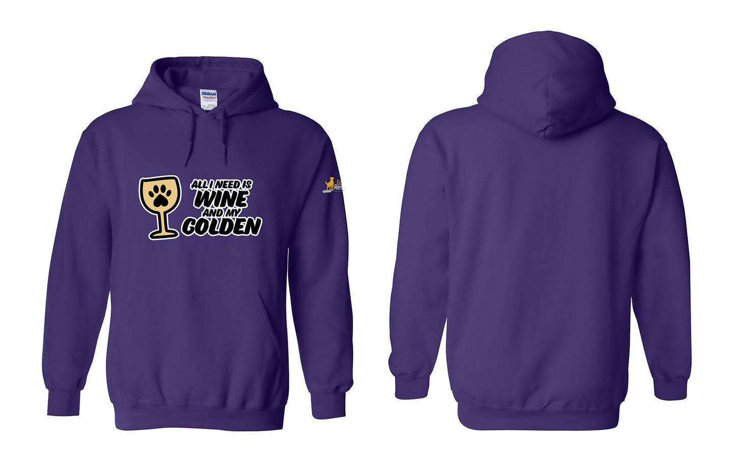 Hoodie - Wine & Golden