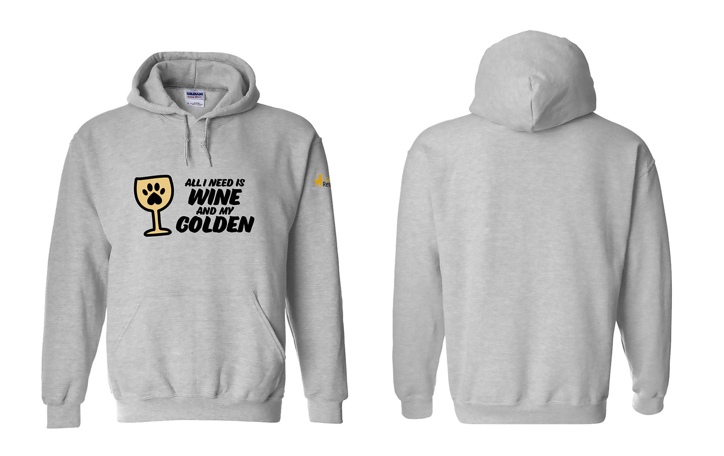 Hoodie - Wine & Golden
