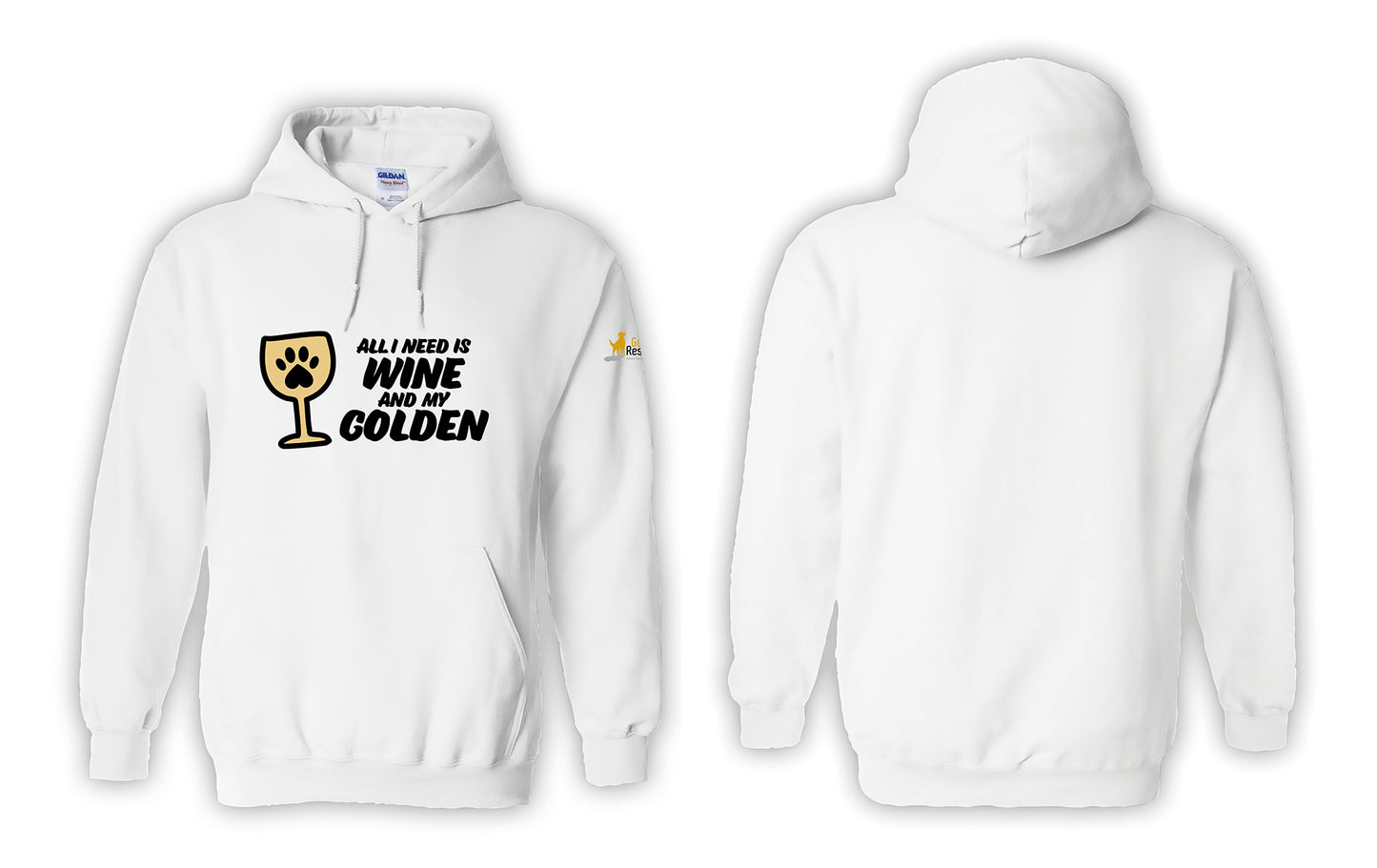 Hoodie - Wine & Golden