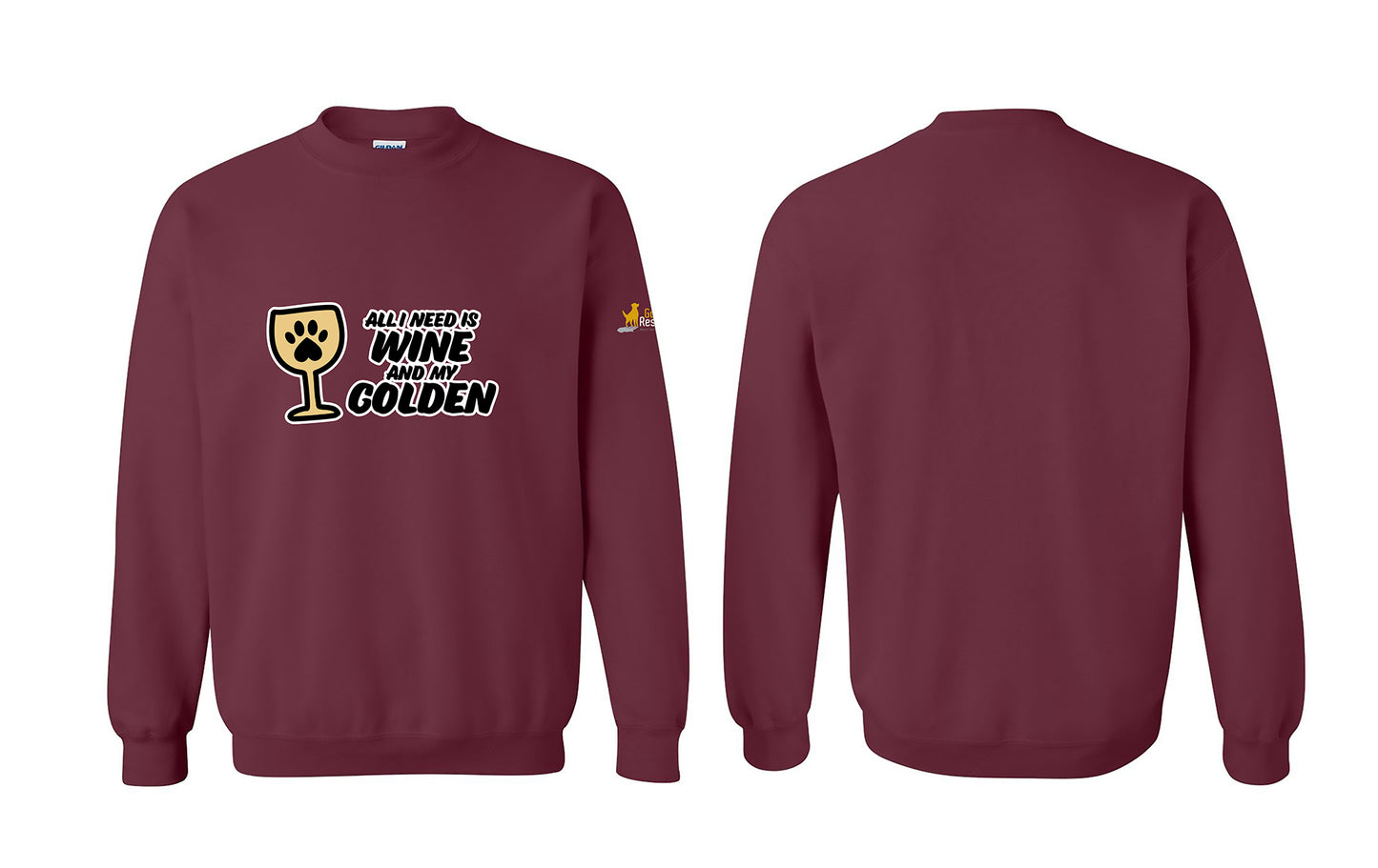 Sweatshirt - Wine & Golden