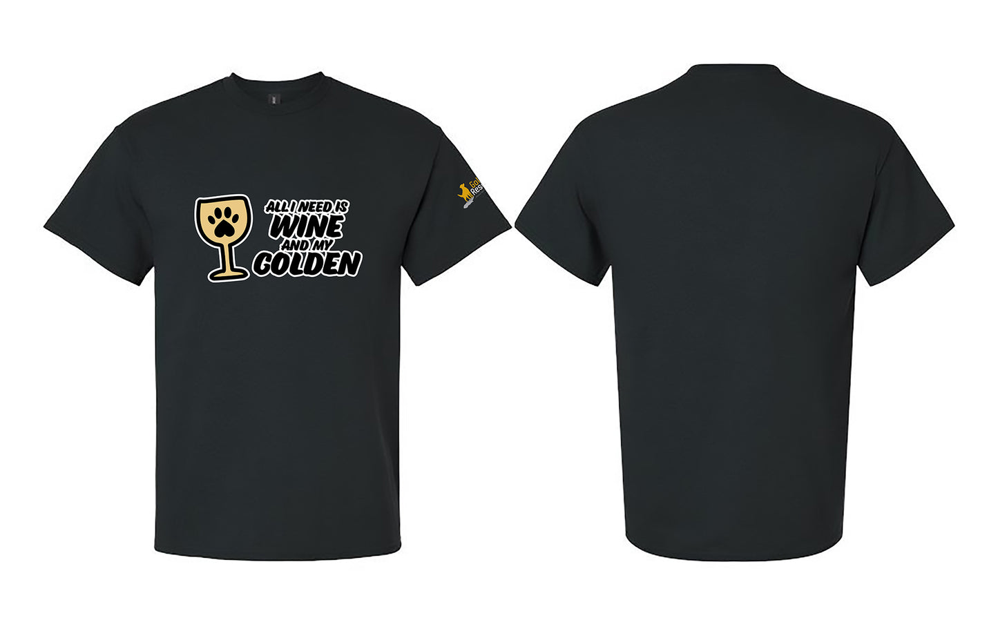 T-shirt - Wine & Golden