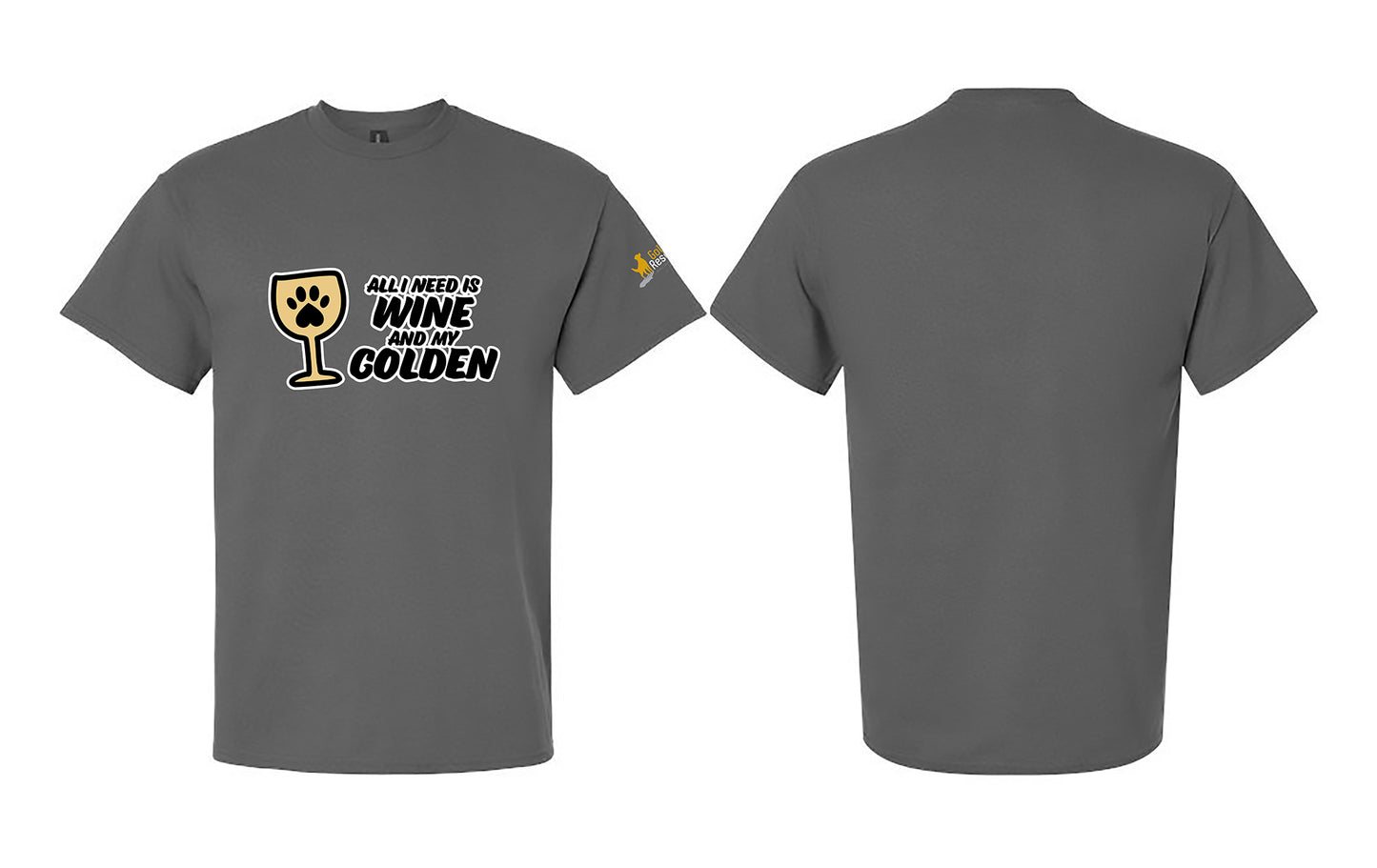 T-shirt - Wine & Golden