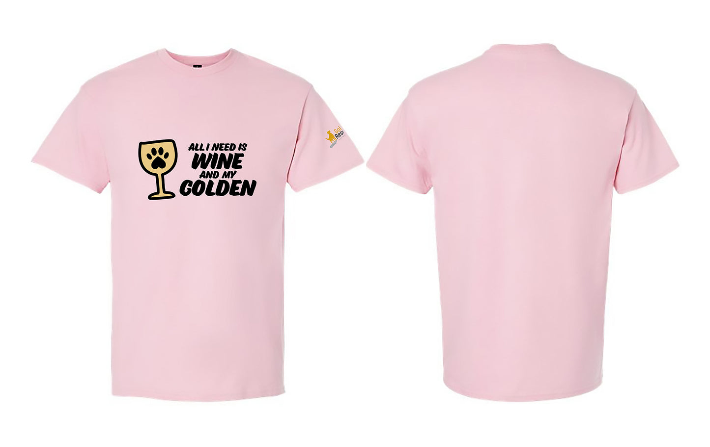 T-shirt - Wine & Golden