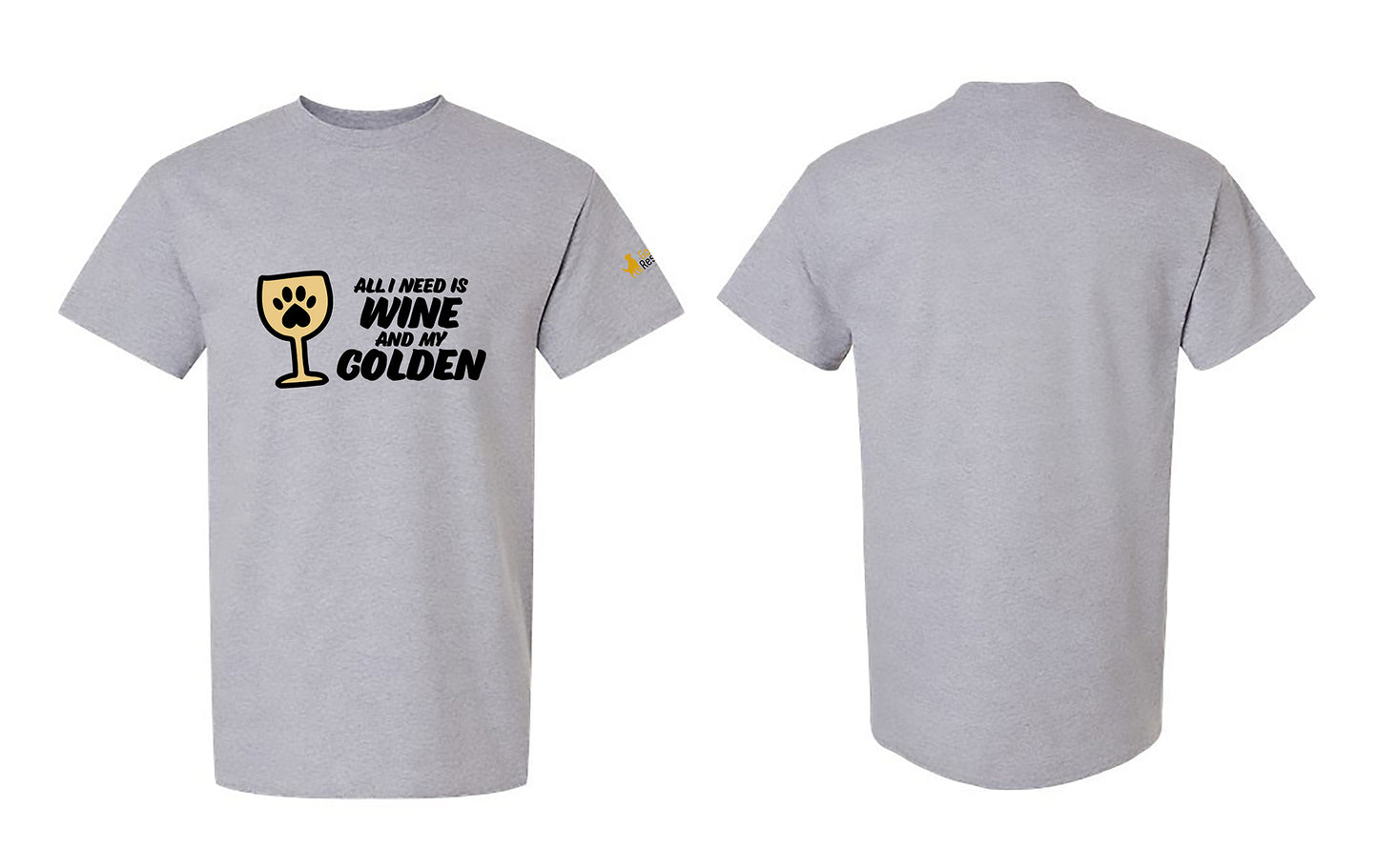 T-shirt - Wine & Golden