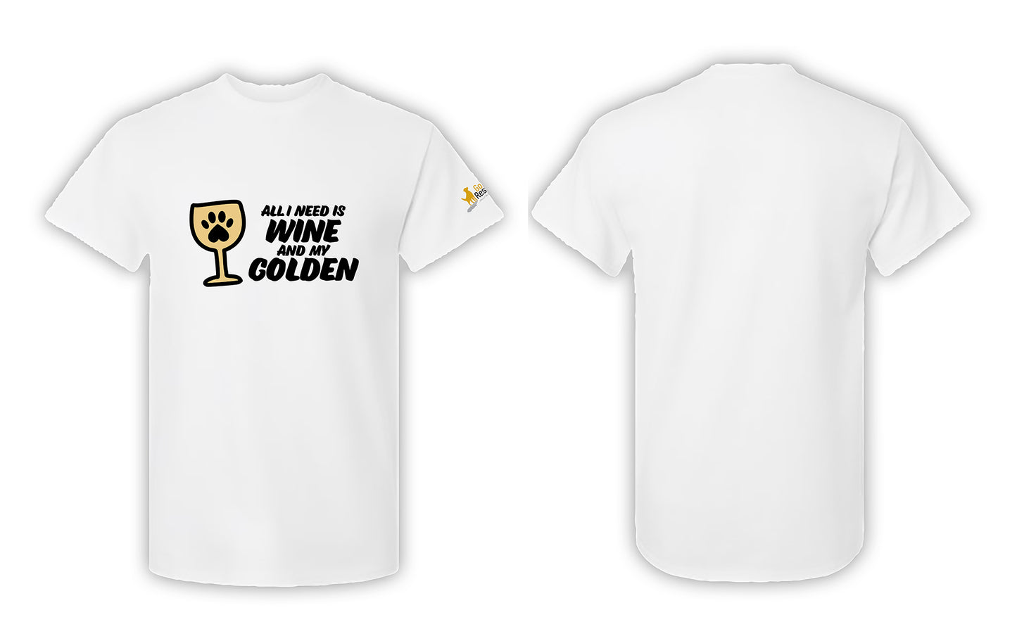 T-shirt - Wine & Golden