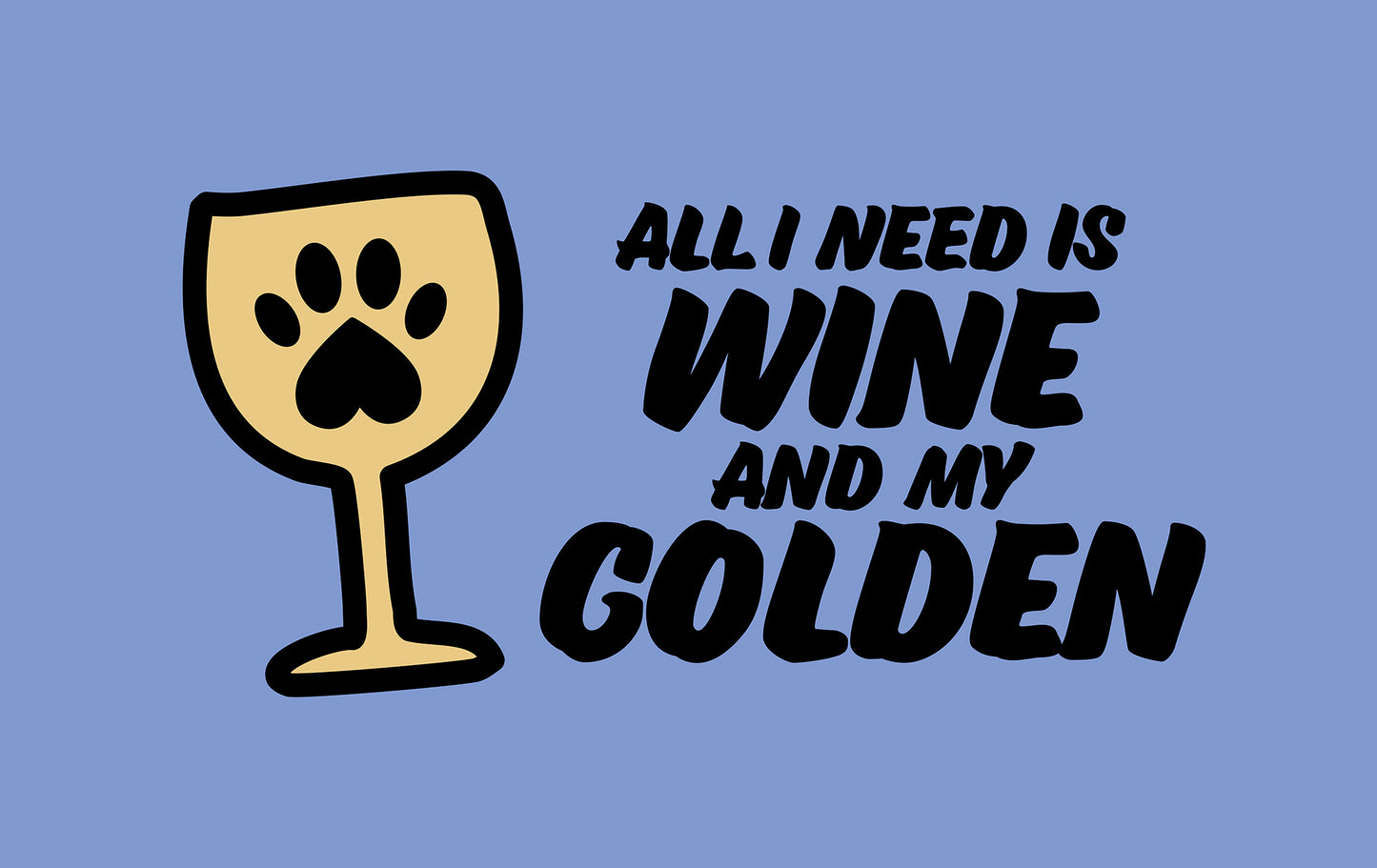 T-shirt - Wine & Golden