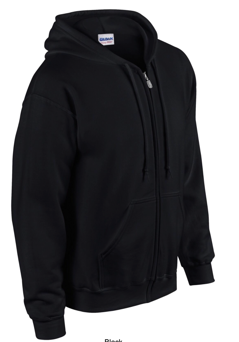Hoodie - Zipper Embroidered Logo