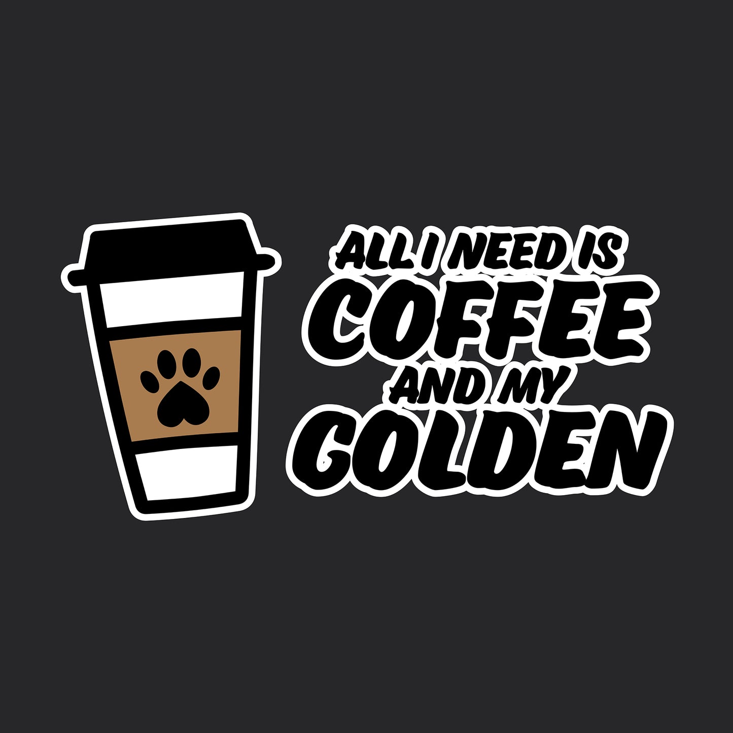T-shirt - Coffee & Golden