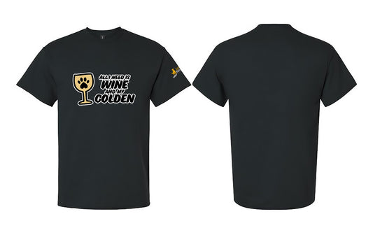 T-shirt - Wine & Golden