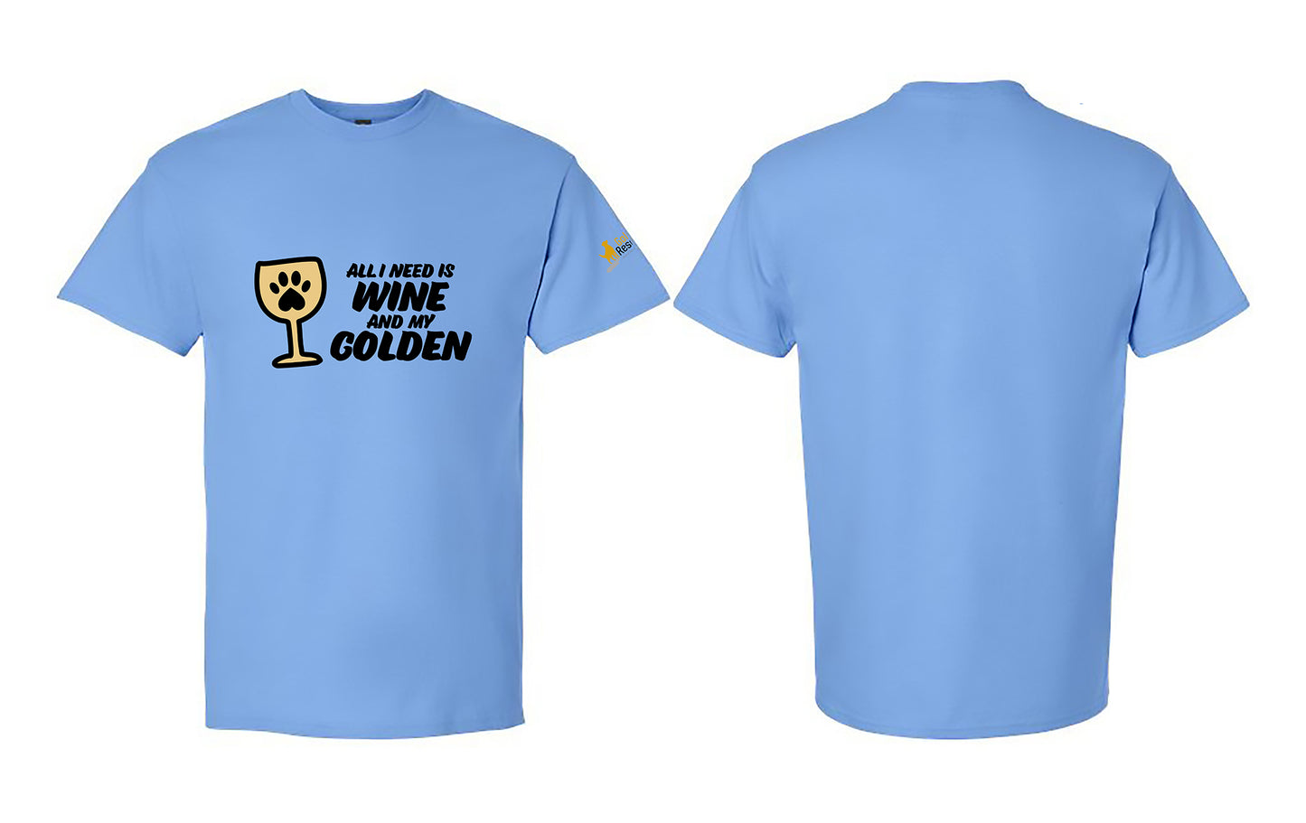 T-shirt - Wine & Golden