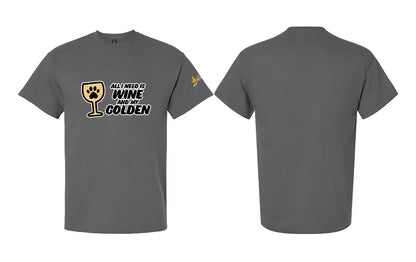 T-shirt - Wine & Golden