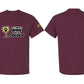 T-shirt - Wine & Golden