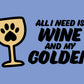 T-shirt - Wine & Golden