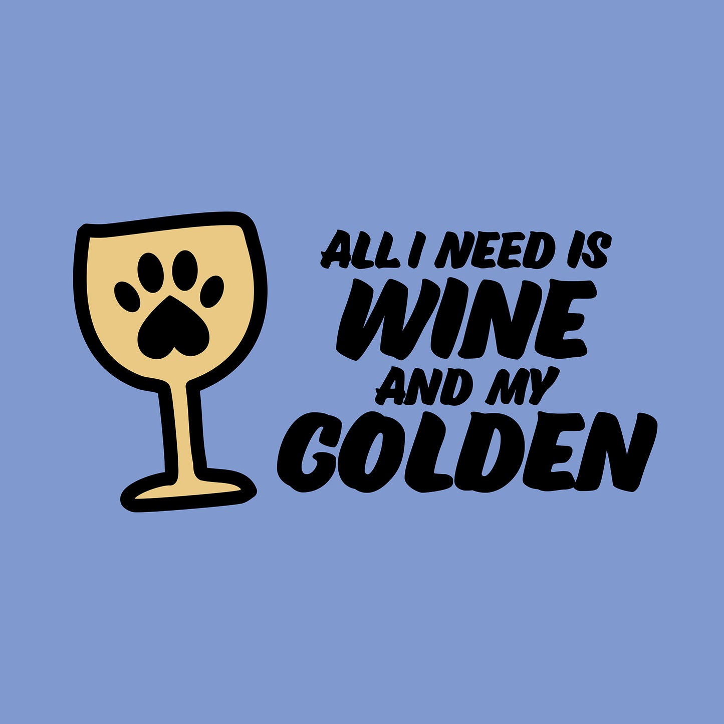 T-shirt - Wine & Golden