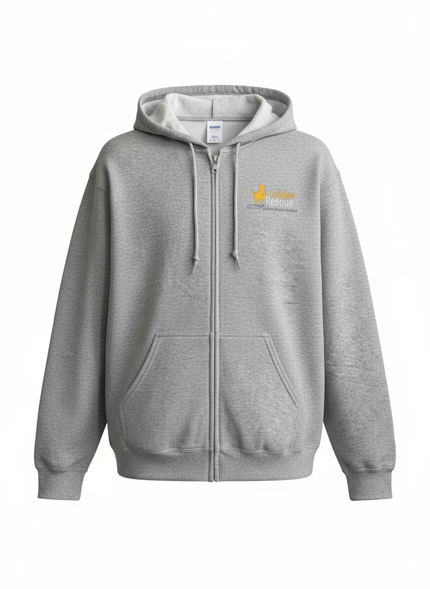 Hoodie - Zipper Embroidered Logo