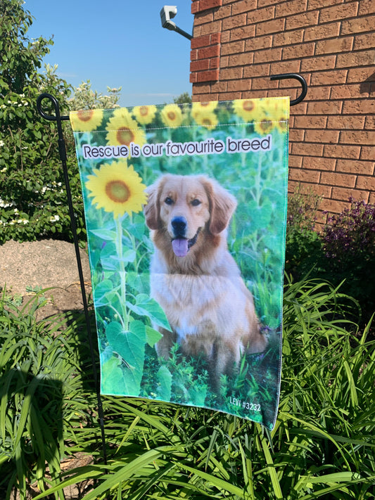 Garden Flag - Rescue is our favourite breed